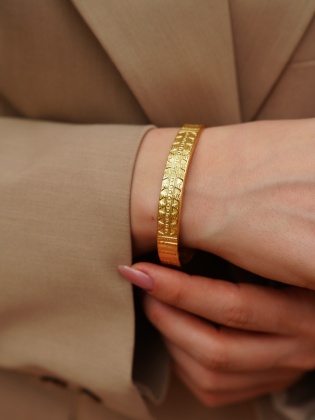 Handmade Gold Plated Brass Bracelet