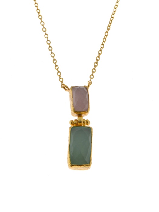 Gold plated brass on sale necklace