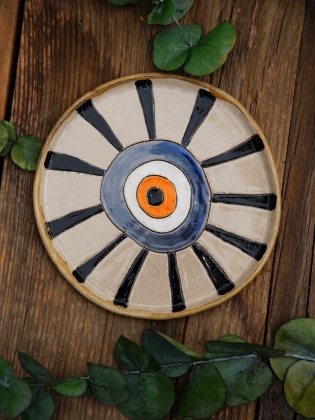 Handmade Design Ceramic Plate Eye