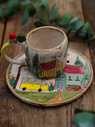 Handmade Design Ceramic Mug Set My Home