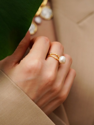 Handmade Silver Ring with Pearl