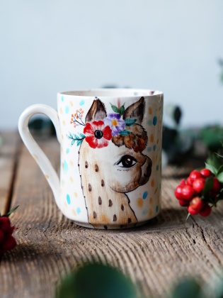 Handmade Chinese Mug Alpaca