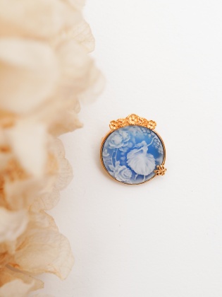 Handmade Design Silver Cameo Brooch