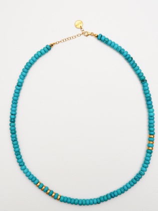 Handmade Design Silver Necklace With Turquoise Stone