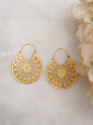 Handmade Traditional Design Brass Earrings