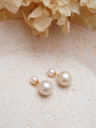 Handmade Design Pearl Silver Earrings