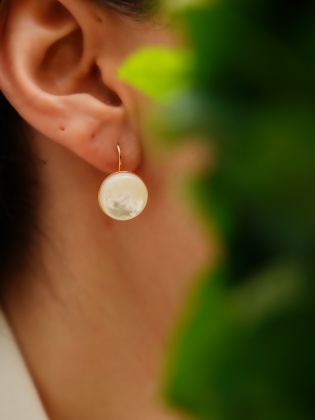 Silver Earrings with Mother of Pearl